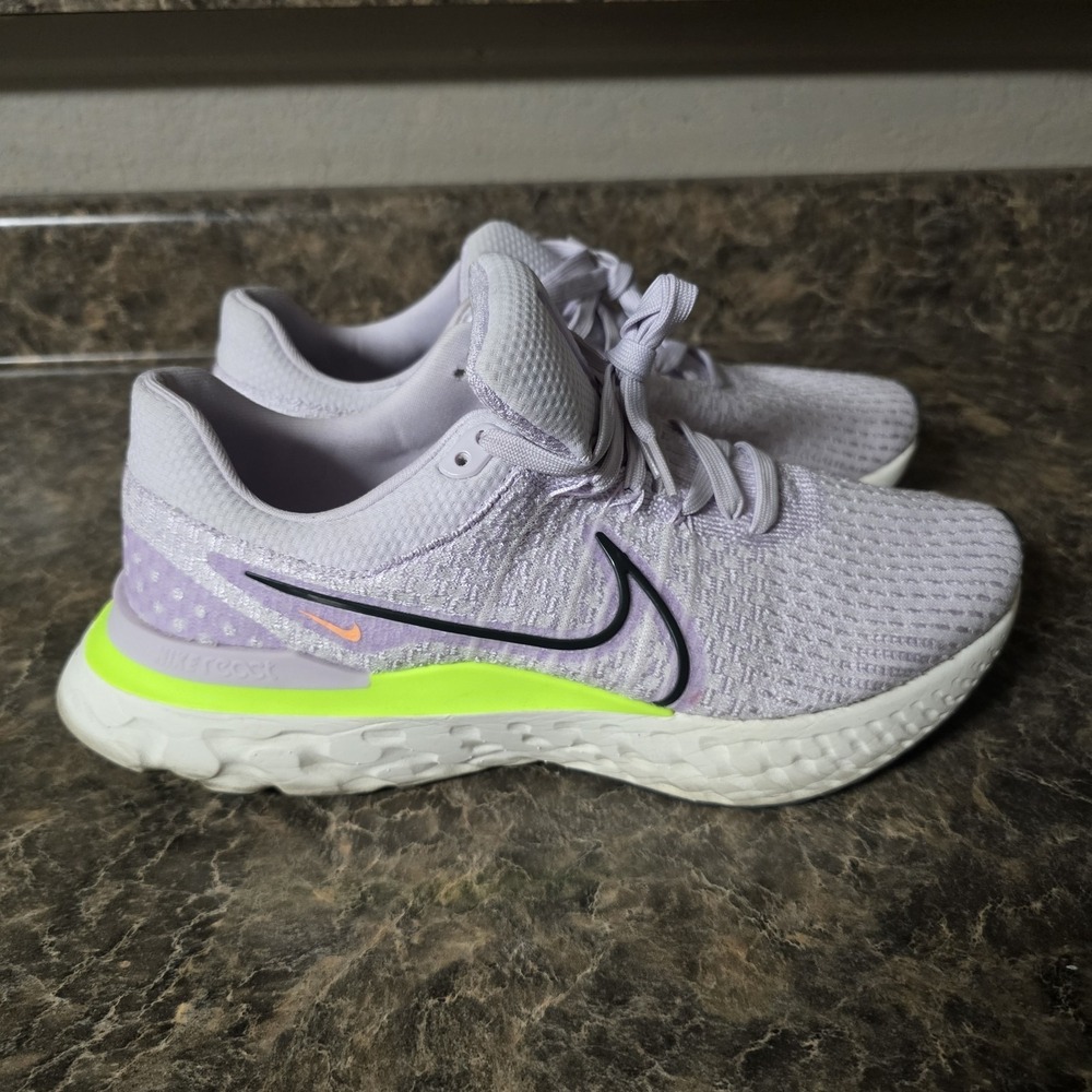 Nike React Infinity Run Flyknit 3 Barely Grape Ghost Green Mens DH5392-500 Sz 11 - Picture 2 of 8